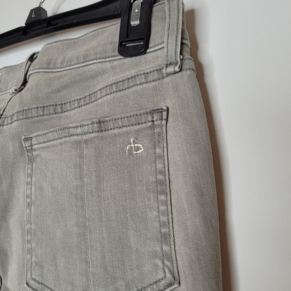 Rag & Bone Gray Raw Hem Ankle Skinny Jeans - Picture 13 of 15